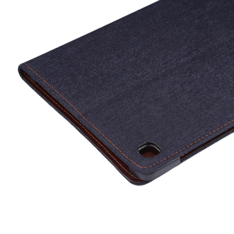 For Galaxy Tab S6 Lite P610 / P615 Horizontal Flip Denim Leather Case, with Holder & Card Slots & Wallet & Sleep / Wake-up Function