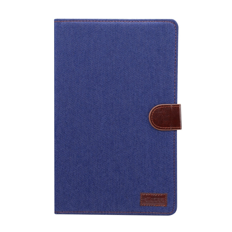 For Galaxy Tab S6 Lite P610 / P615 Horizontal Flip Denim Leather Case, with Holder & Card Slots & Wallet & Sleep / Wake-up Function