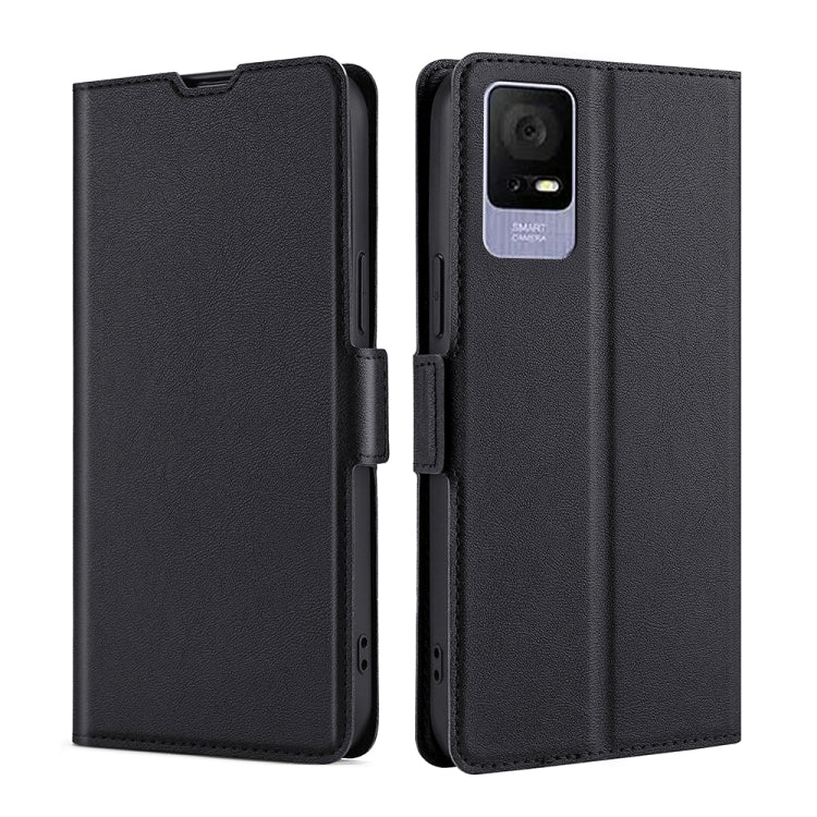 For TCL 405 / 406 / 408 Ultra-thin Voltage Side Buckle Horizontal Flip Leather Phone Case