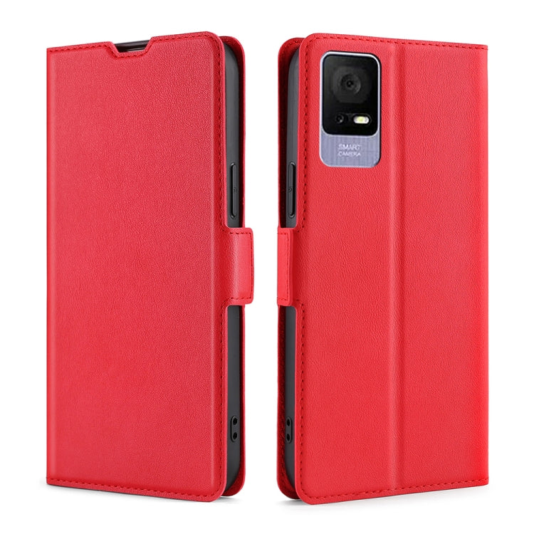 For TCL 405 / 406 / 408 Ultra-thin Voltage Side Buckle Horizontal Flip Leather Phone Case