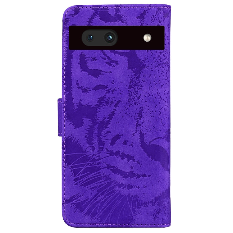For Google Pixel 7a Tiger Embossing Pattern Flip Leather Phone Case