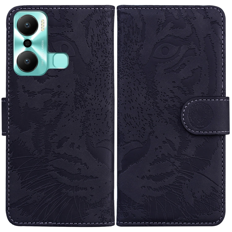 For Infinix Hot 20 Play Tiger Embossing Pattern Flip Leather Phone Case