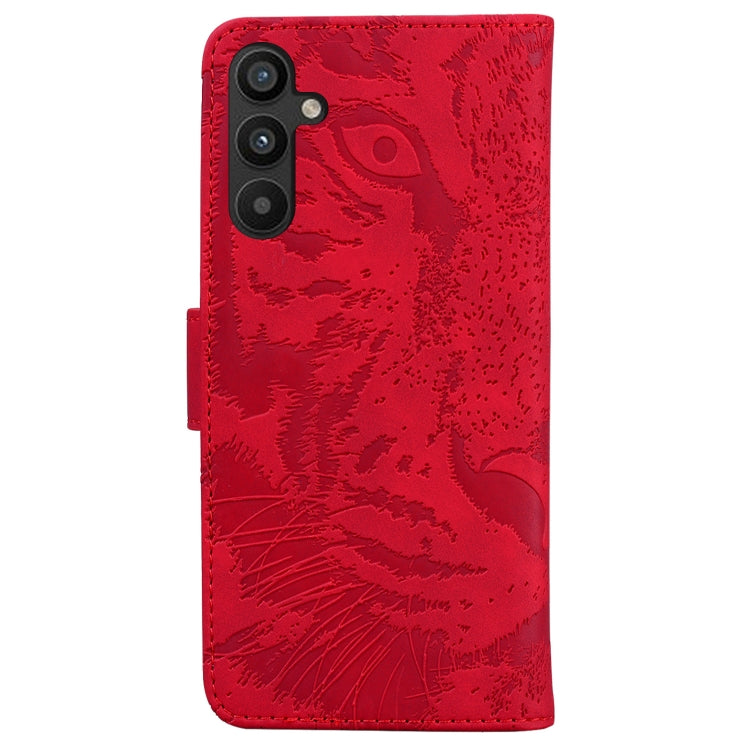 For Samsung Galaxy A34 5G Tiger Embossing Pattern Flip Leather Phone Case