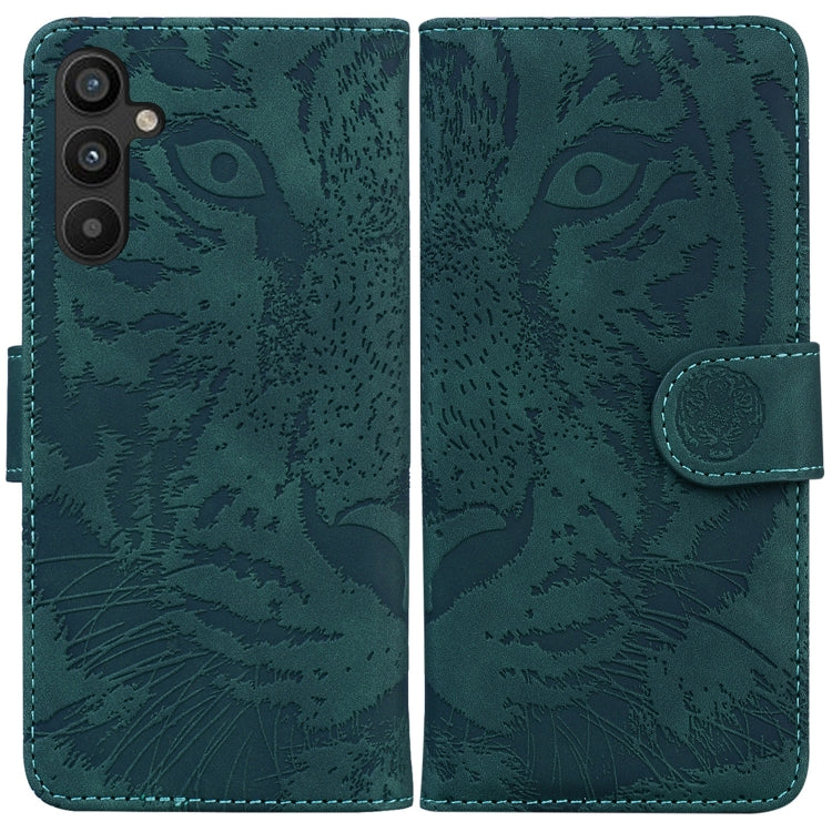For Samsung Galaxy A34 5G Tiger Embossing Pattern Flip Leather Phone Case