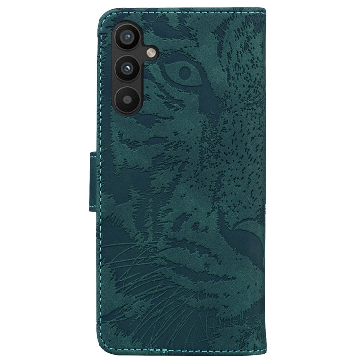 For Samsung Galaxy A34 5G Tiger Embossing Pattern Flip Leather Phone Case