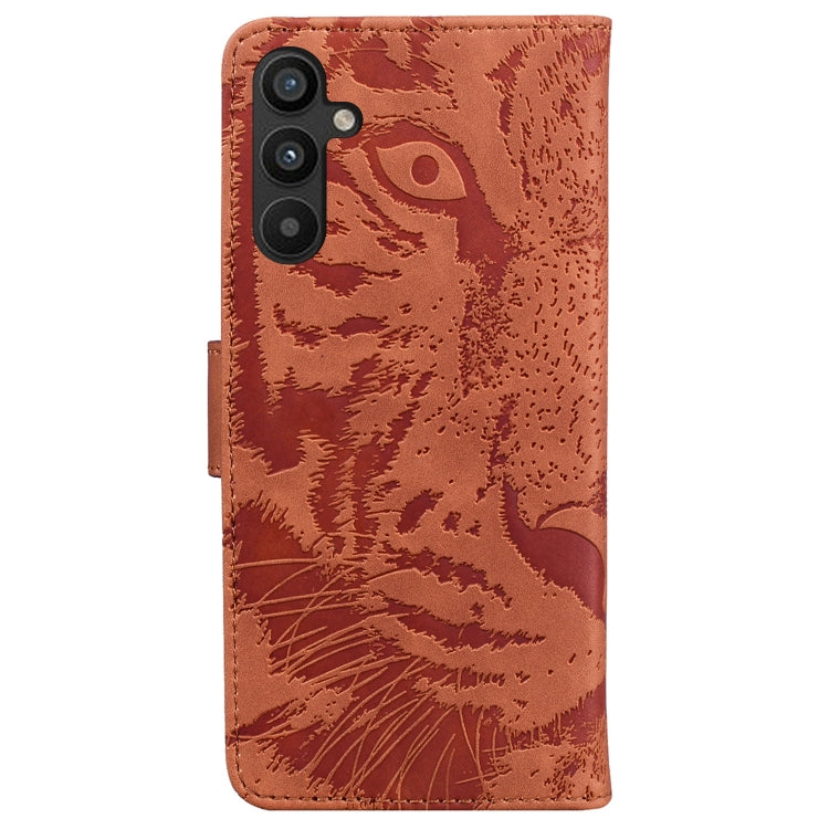 For Samsung Galaxy A34 5G Tiger Embossing Pattern Flip Leather Phone Case
