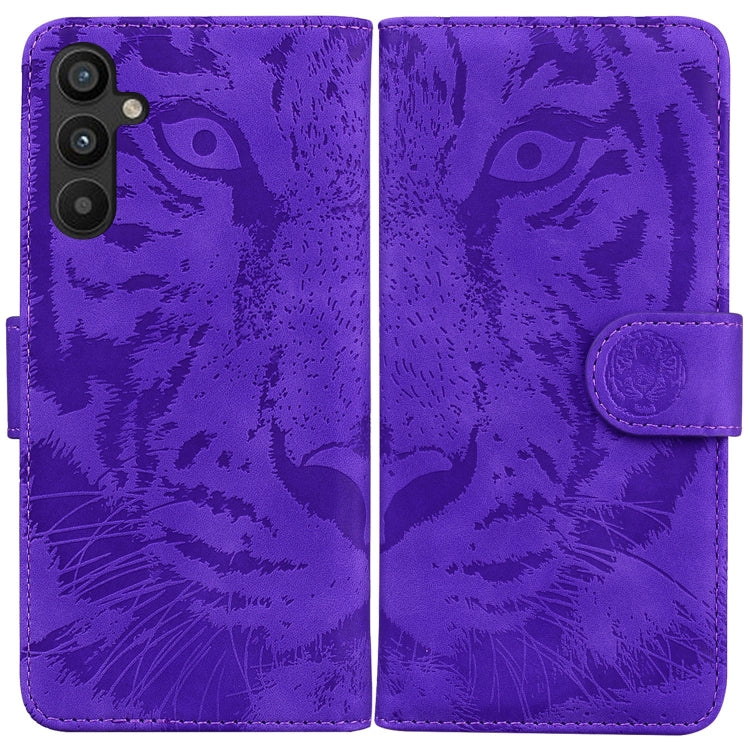 For Samsung Galaxy A54 5G Tiger Embossing Pattern Flip Leather Phone Case
