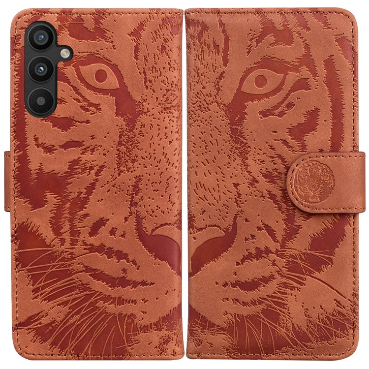 For Samsung Galaxy A54 5G Tiger Embossing Pattern Flip Leather Phone Case
