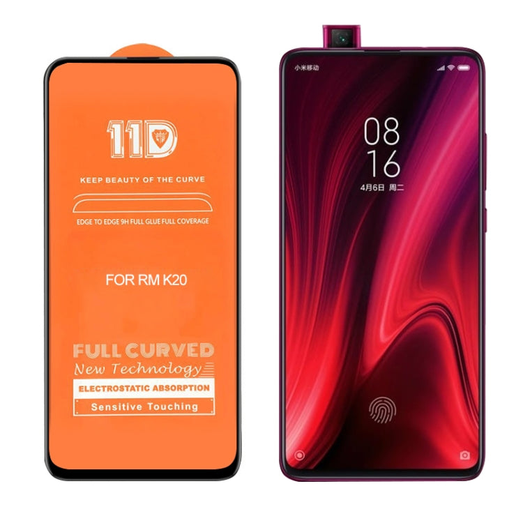 For Xiaomi Redmi K20 mietubl Scratchproof 11D HD Full Glue Full Curved Screen Tempered Glass Film
