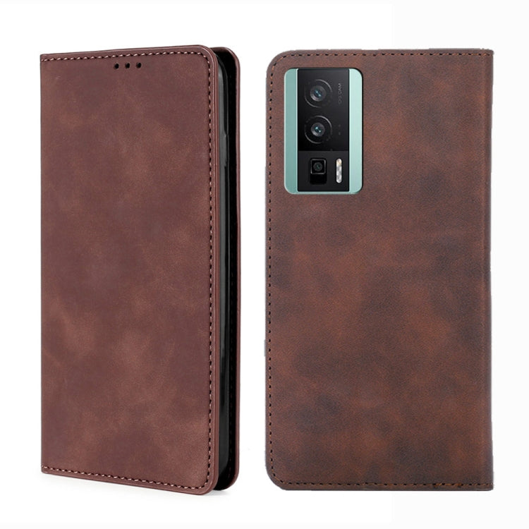 For Xiaomi Redmi K60 / K60 Pro Skin Feel Magnetic Horizontal Flip Leather Phone Case