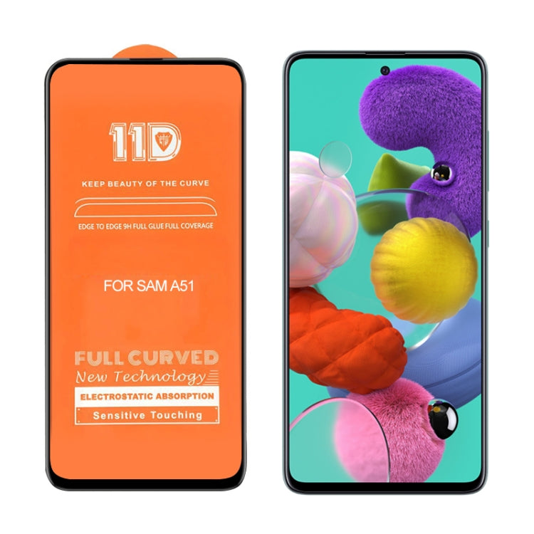 For Galaxy A51 mietubl Scratchproof 11D HD Full Glue Full Curved Screen Tempered Glass Film