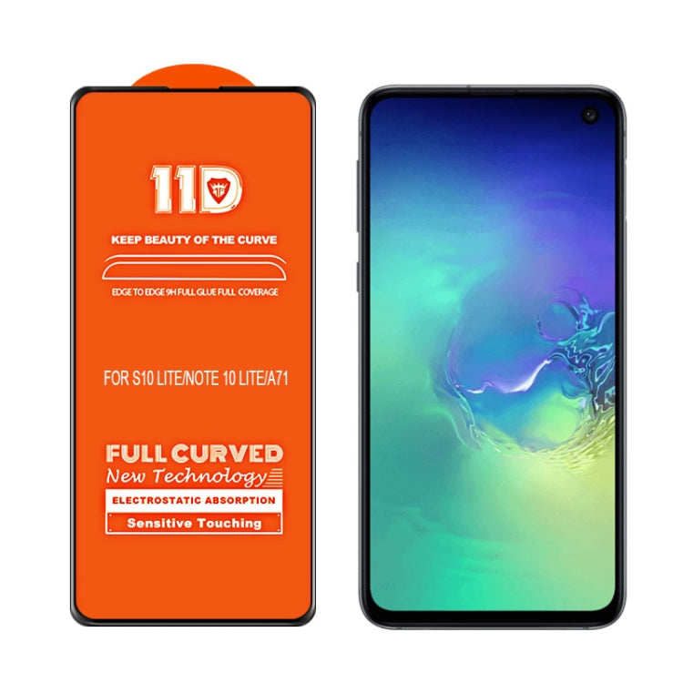 For Galaxy S10e mietubl Scratchproof 11D HD Full Glue Full Curved Screen Tempered Glass Film