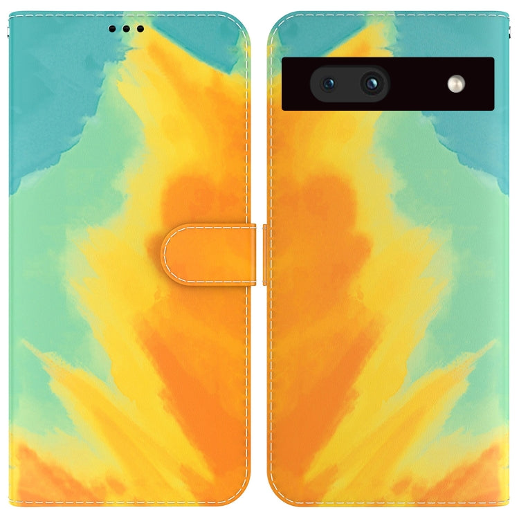 For Google Pixel 7a Watercolor Pattern Flip Leather Phone Case