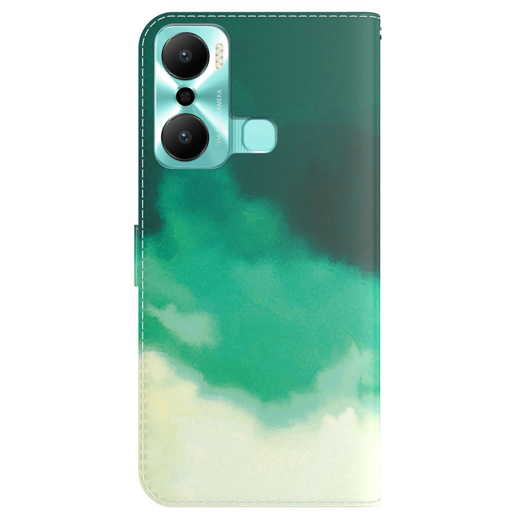 For Infinix Hot 20 Play Watercolor Pattern Flip Leather Phone Case