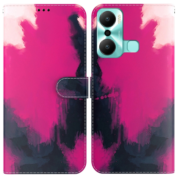 For Infinix Hot 20 Play Watercolor Pattern Flip Leather Phone Case
