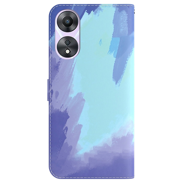 For OPPO A58 Watercolor Pattern Flip Leather Phone Case