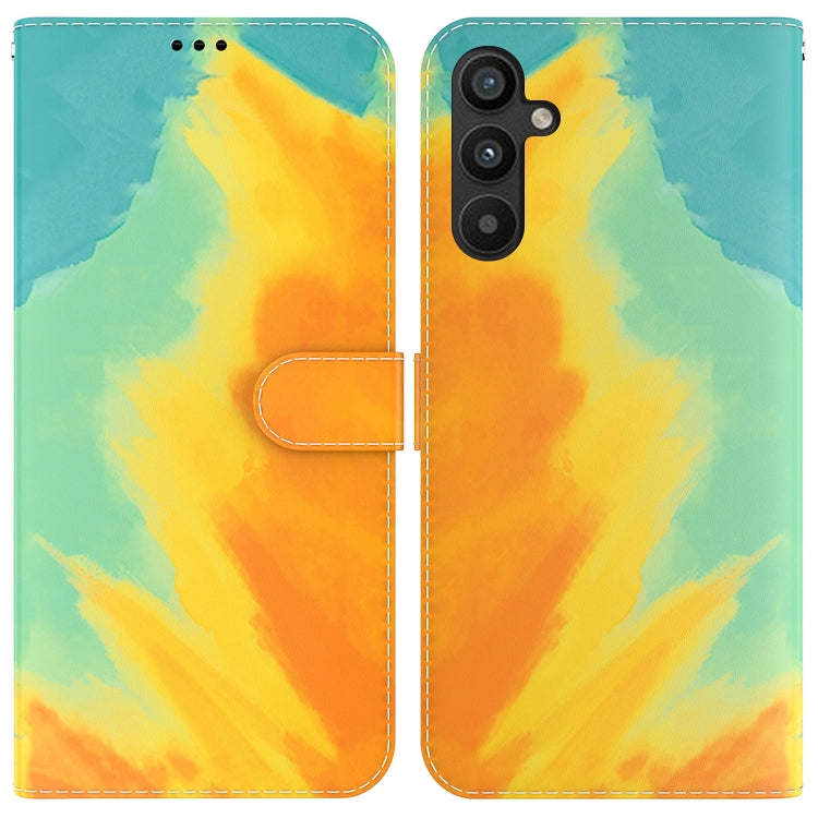 For Samsung Galaxy A54 5G Watercolor Pattern Flip Leather Phone Case
