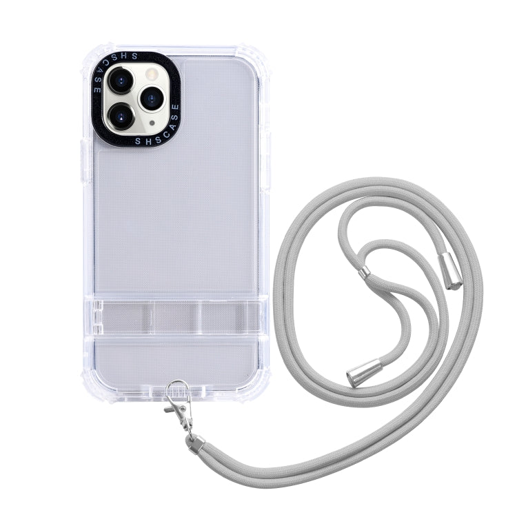 For iPhone 15 Pro Max 2 in 1 360 Invisible Holder Cross-body Rope Phone Case