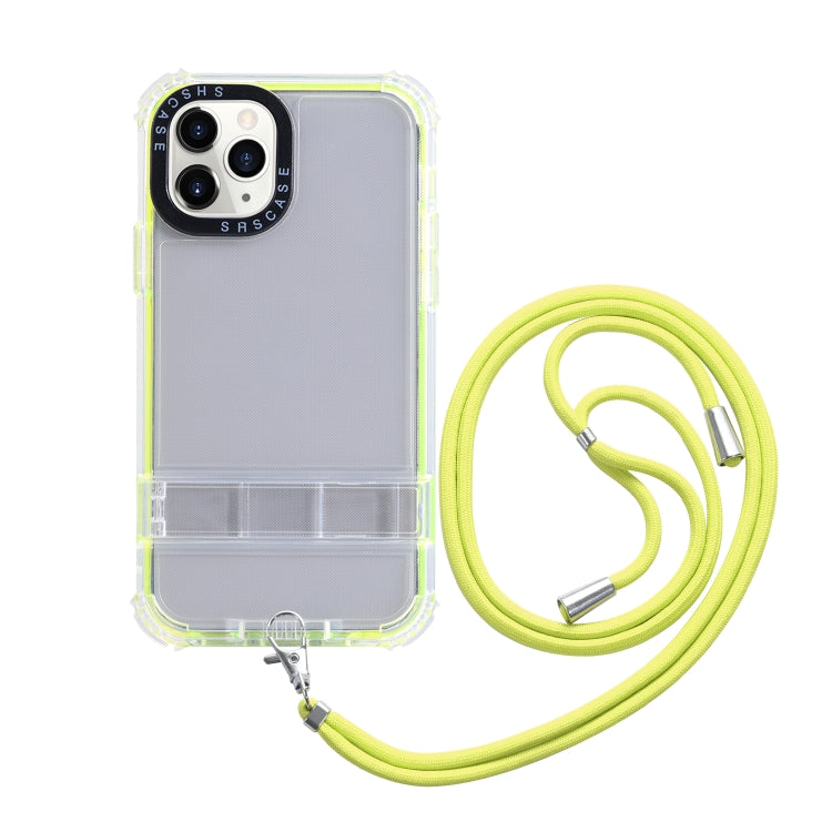 For iPhone 15 Pro 2 in 1 360 Invisible Holder Cross-body Rope Phone Case