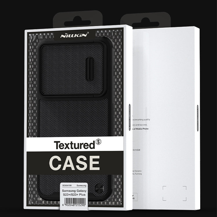 For Samsung Galaxy S23+ 5G NILLKIN 3D Textured Nylon Fiber TPU + PC Phone Case(Black)