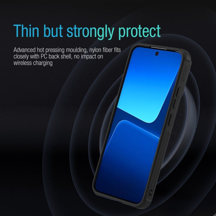 For Xiaomi 13 NILLKIN 3D Textured Nylon Fiber TPU + PC Phone Case(Black)