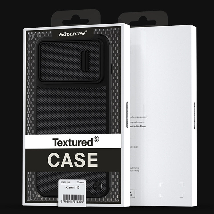 For Xiaomi 13 NILLKIN 3D Textured Nylon Fiber TPU + PC Phone Case(Black)