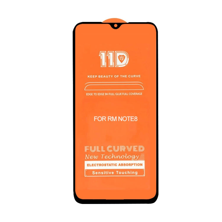 For Xiaomi Redmi Note 8 25 PCS mietubl Scratchproof 11D HD Full Glue Full Curved Screen Tempered Glass Film