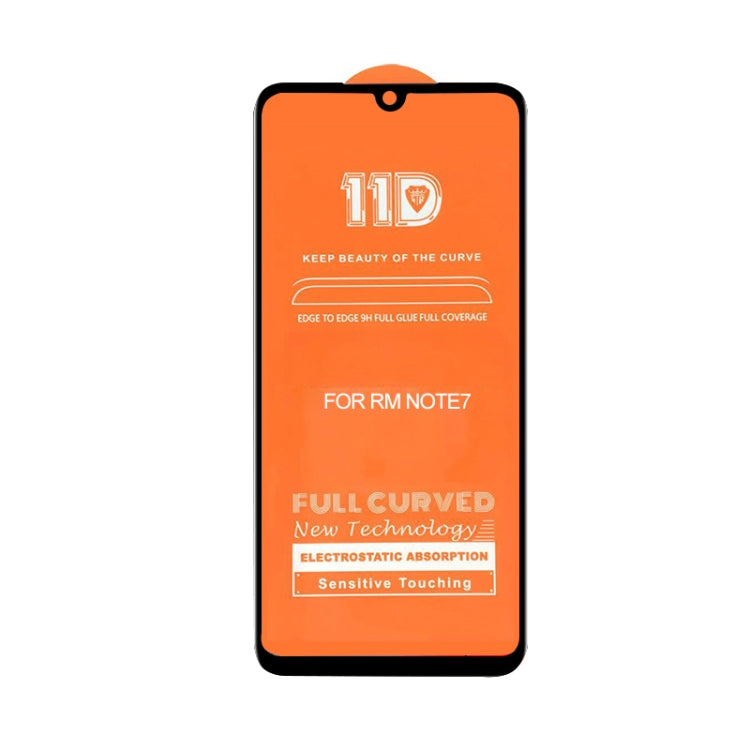 For Xiaomi Redmi Note 7 25 PCS mietubl Scratchproof 11D HD Full Glue Full Curved Screen Tempered Glass Film