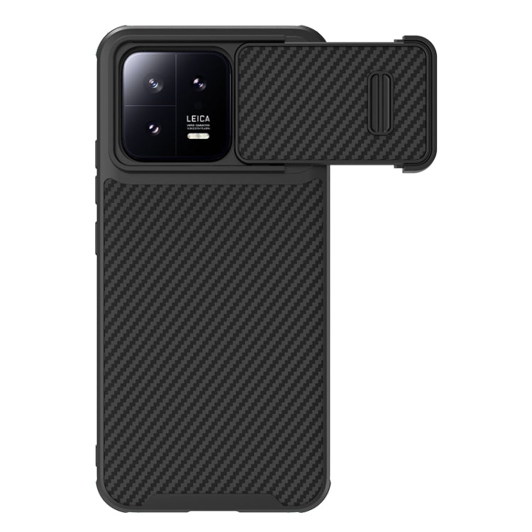 For Xiaomi 13 NILLKIN Synthetic Fiber Camshield Phone Case(Black)