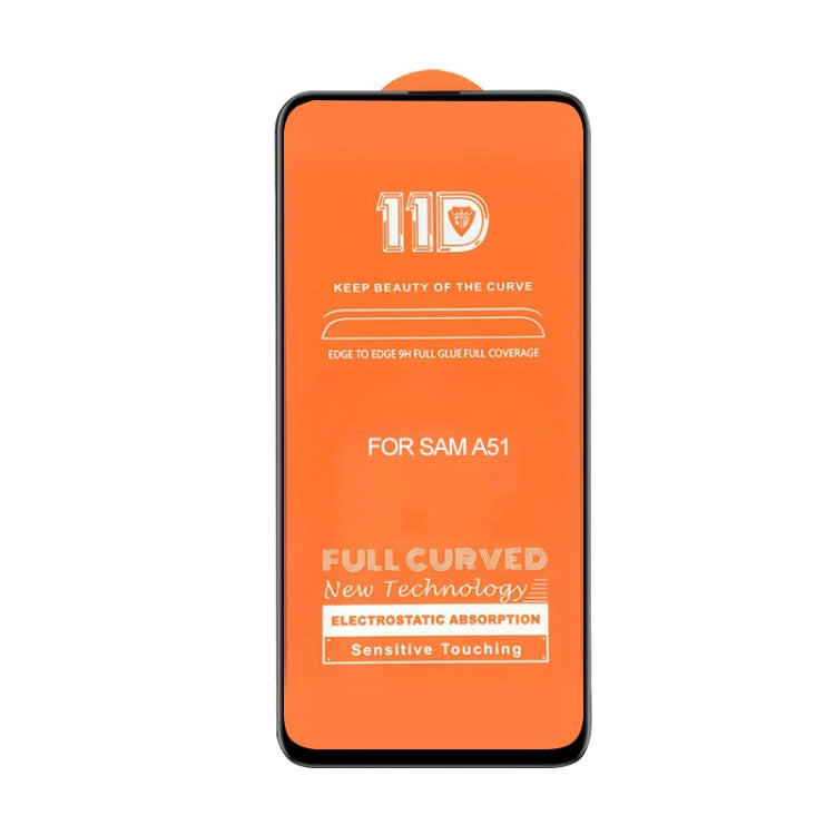 For Galaxy A51 25 PCS mietubl Scratchproof 11D HD Full Glue Full Curved Screen Tempered Glass Film