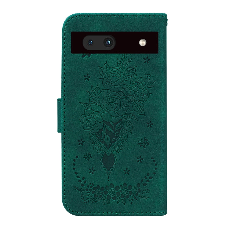 For Google Pixel 7a Butterfly Rose Embossed Leather Phone Case