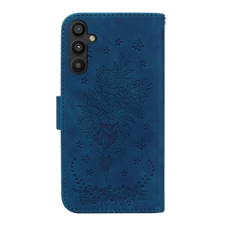 For Samsung Galaxy A54 5G Butterfly Rose Embossed Leather Phone Case