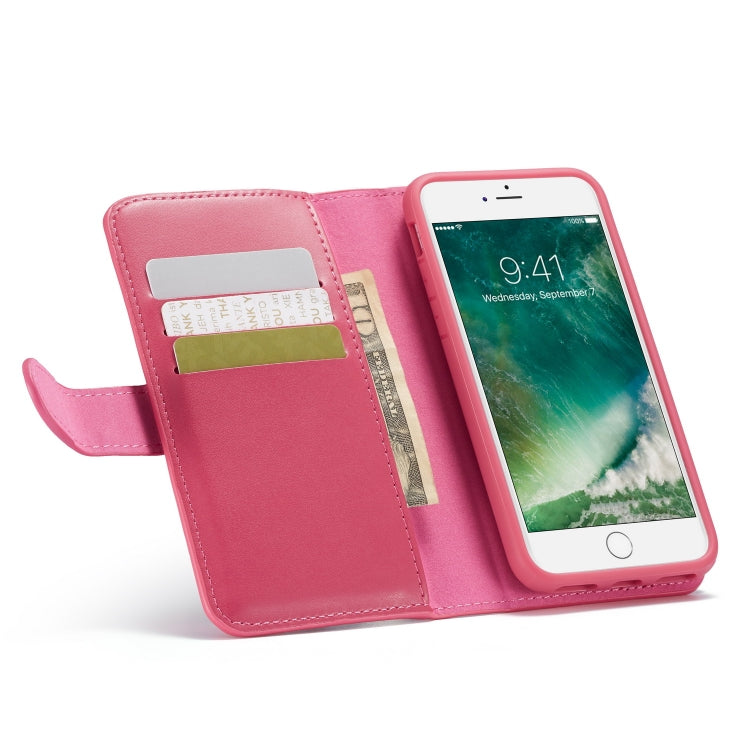 For iPhone SE 2022 / SE 2020 / 8 / 7 Plain Texture Zipper Horizontal Flip Leather Case with Card Slots & Wallet Function