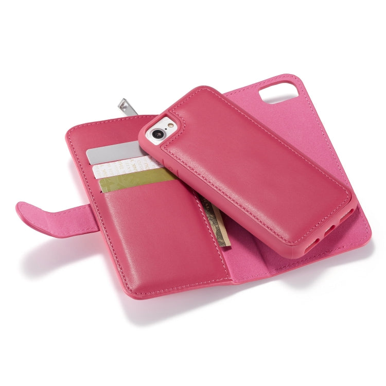 For iPhone SE 2022 / SE 2020 / 8 / 7 Plain Texture Zipper Horizontal Flip Leather Case with Card Slots & Wallet Function