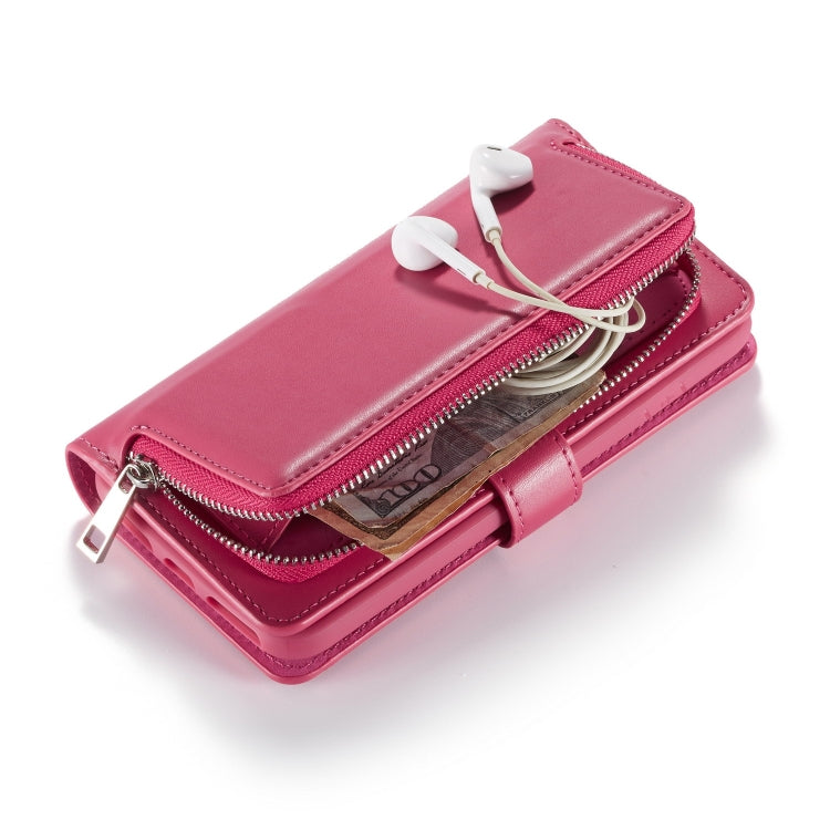 For iPhone SE 2022 / SE 2020 / 8 / 7 Plain Texture Zipper Horizontal Flip Leather Case with Card Slots & Wallet Function