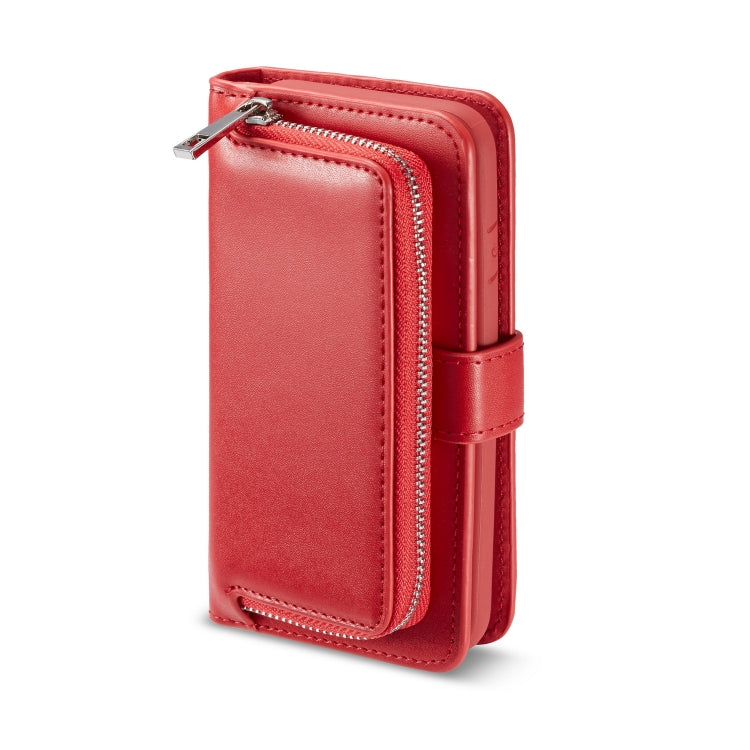 For iPhone SE 2022 / SE 2020 / 8 / 7 Plain Texture Zipper Horizontal Flip Leather Case with Card Slots & Wallet Function