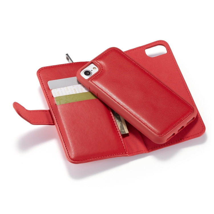 For iPhone SE 2022 / SE 2020 / 8 / 7 Plain Texture Zipper Horizontal Flip Leather Case with Card Slots & Wallet Function