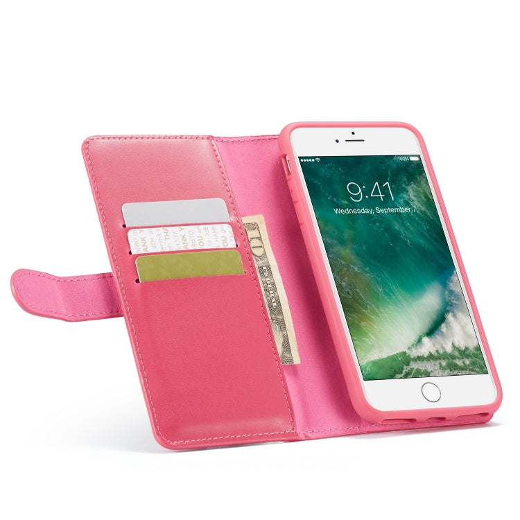 For iPhone 7 Plus / 8 Plus Plain Texture Zipper Horizontal Flip Leather Case with Card Slots & Wallet Function
