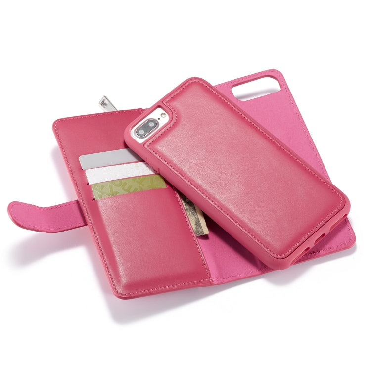For iPhone 7 Plus / 8 Plus Plain Texture Zipper Horizontal Flip Leather Case with Card Slots & Wallet Function