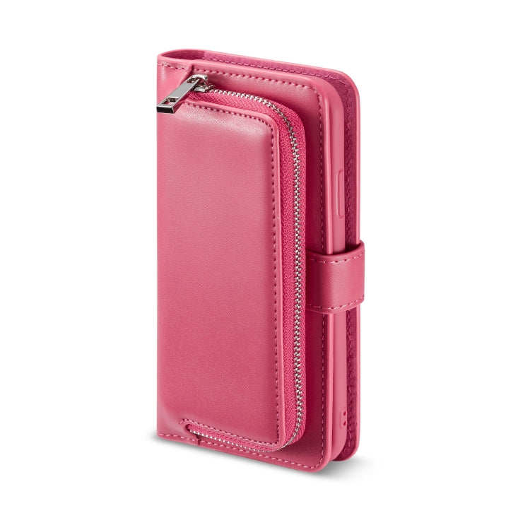 For iPhone XR Plain Texture Zipper Horizontal Flip Leather Case with Card Slots & Wallet Function
