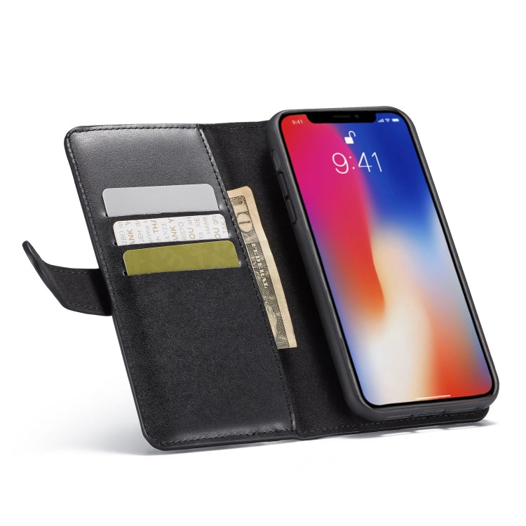 For iPhone XR Plain Texture Zipper Horizontal Flip Leather Case with Card Slots & Wallet Function