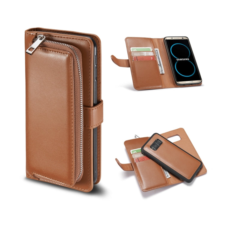 For Galaxy Note 8 Plain Texture Zipper Horizontal Flip Leather Case with Card Slots & Wallet Function