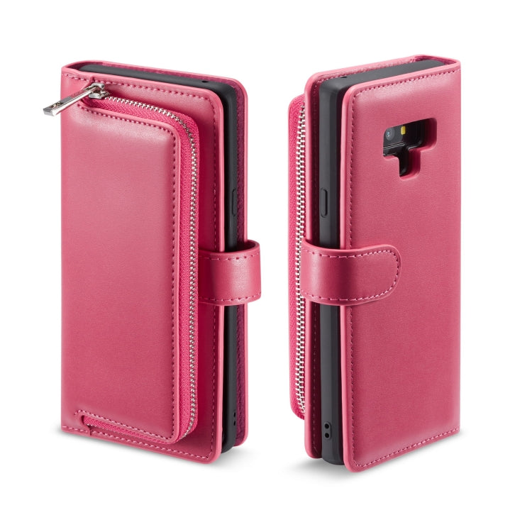 For Galaxy Note9 Plain Texture Zipper Horizontal Flip Leather Case with Card Slots & Wallet Function