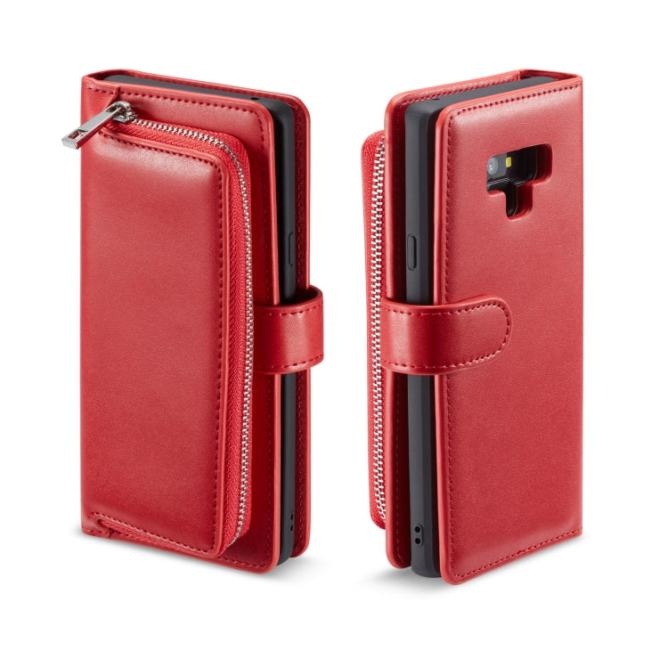 For Galaxy Note9 Plain Texture Zipper Horizontal Flip Leather Case with Card Slots & Wallet Function