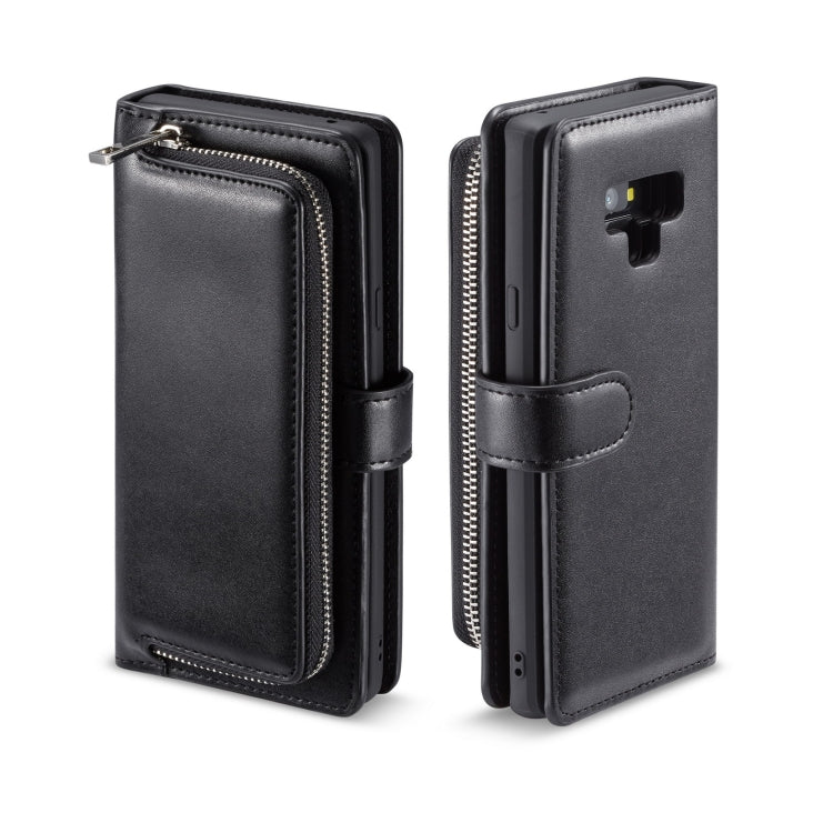For Galaxy Note9 Plain Texture Zipper Horizontal Flip Leather Case with Card Slots & Wallet Function