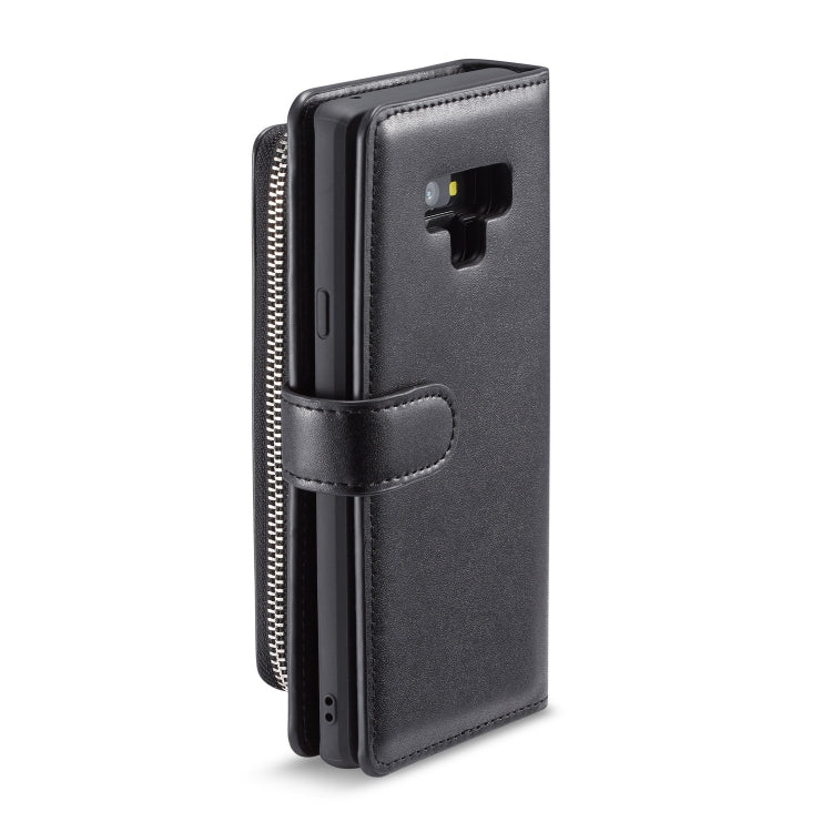 For Galaxy Note9 Plain Texture Zipper Horizontal Flip Leather Case with Card Slots & Wallet Function