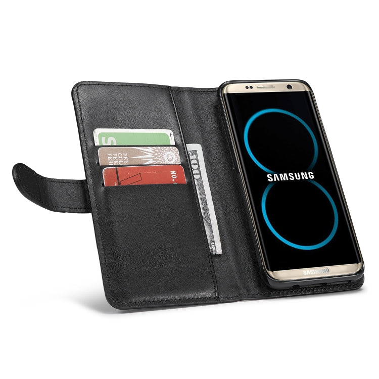 For Galaxy S8 Plus Plain Texture Zipper Horizontal Flip Leather Case with Card Slots & Wallet Function