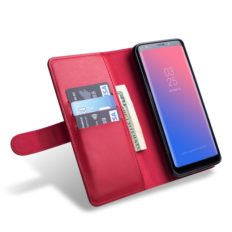 For Galaxy S9 Plus Plain Texture Zipper Horizontal Flip Leather Case with Card Slots & Wallet Function