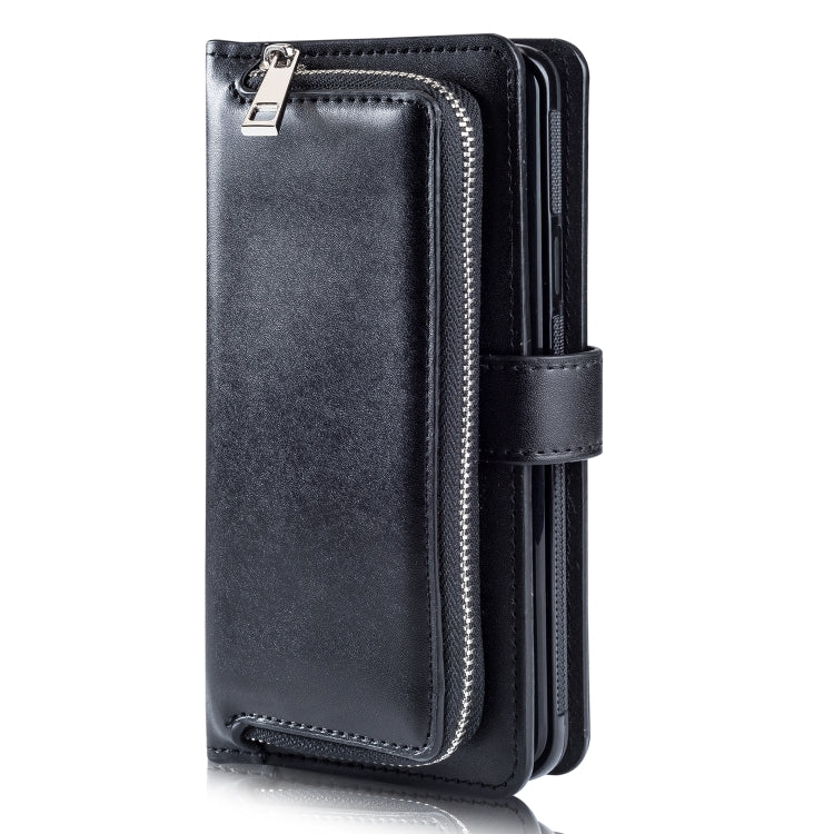 For Galaxy S9 Plus Plain Texture Zipper Horizontal Flip Leather Case with Card Slots & Wallet Function