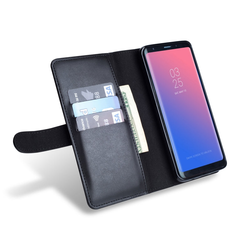 For Galaxy S9 Plus Plain Texture Zipper Horizontal Flip Leather Case with Card Slots & Wallet Function